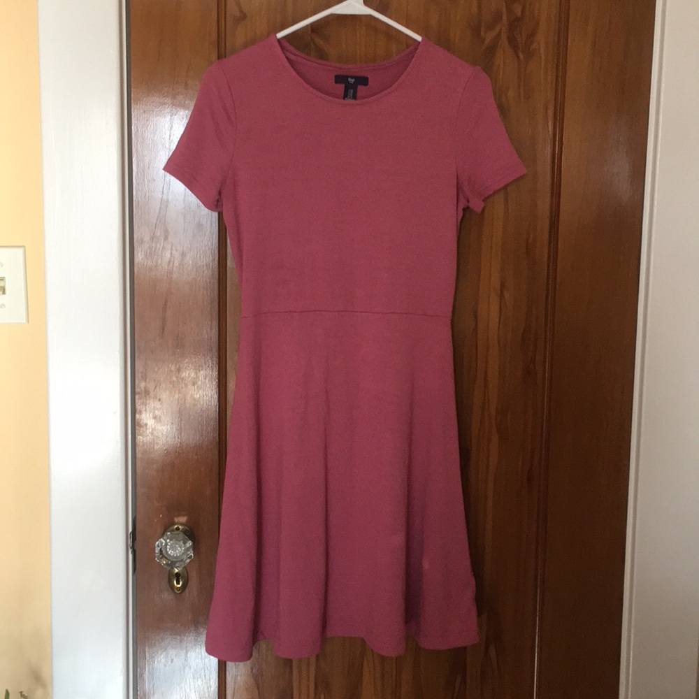 Pink Softspun Fit-and-Flare Dress